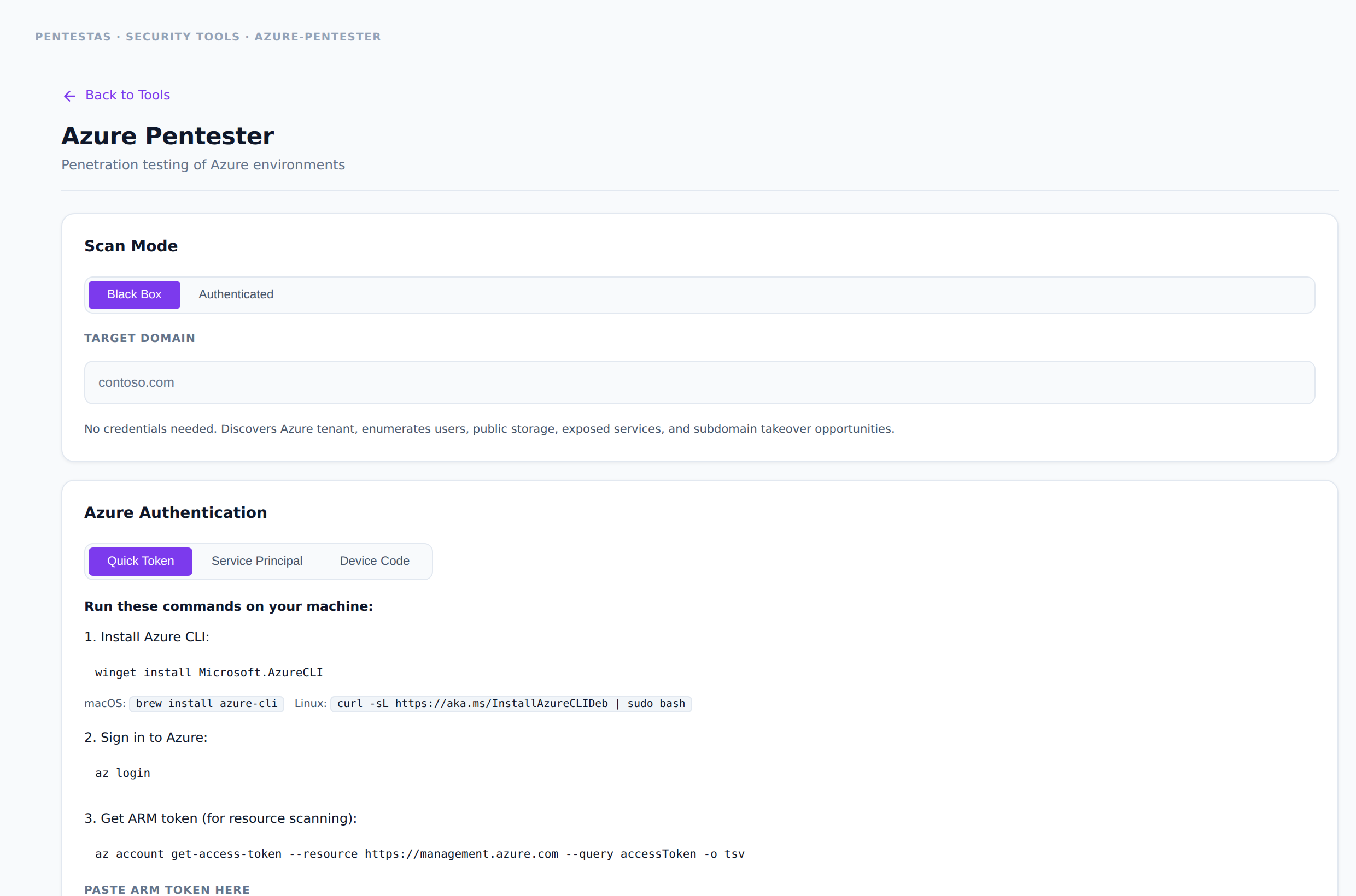 Azure Pentester — Penetration testing helpers for Azure environments.